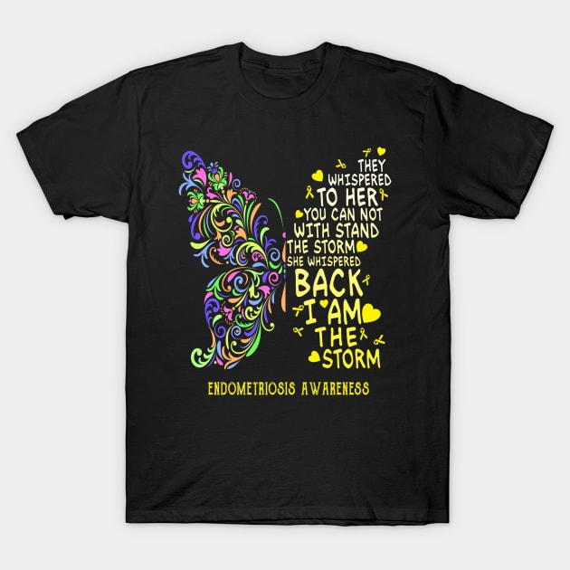 endometriosis butterfly i am the storm T-Shirt by TeesCircle